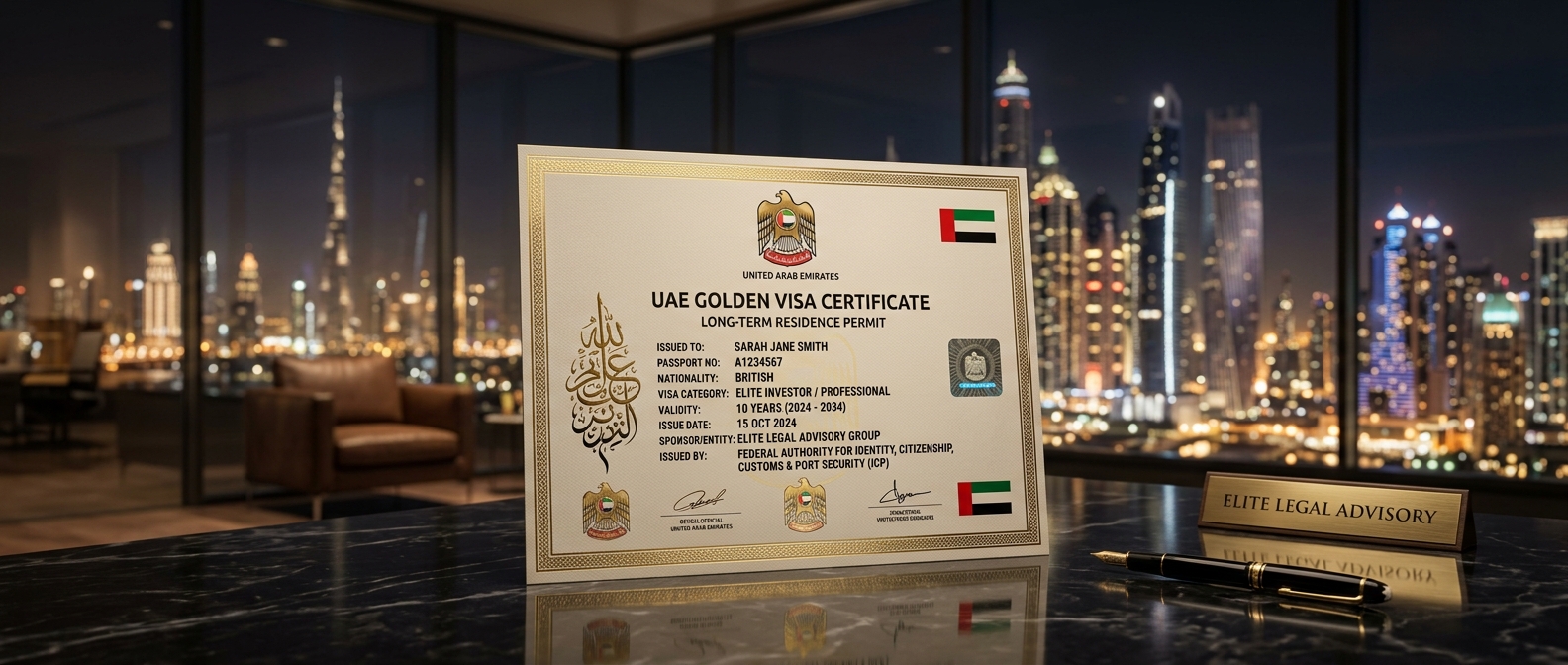 UAE Golden Visa Certificate